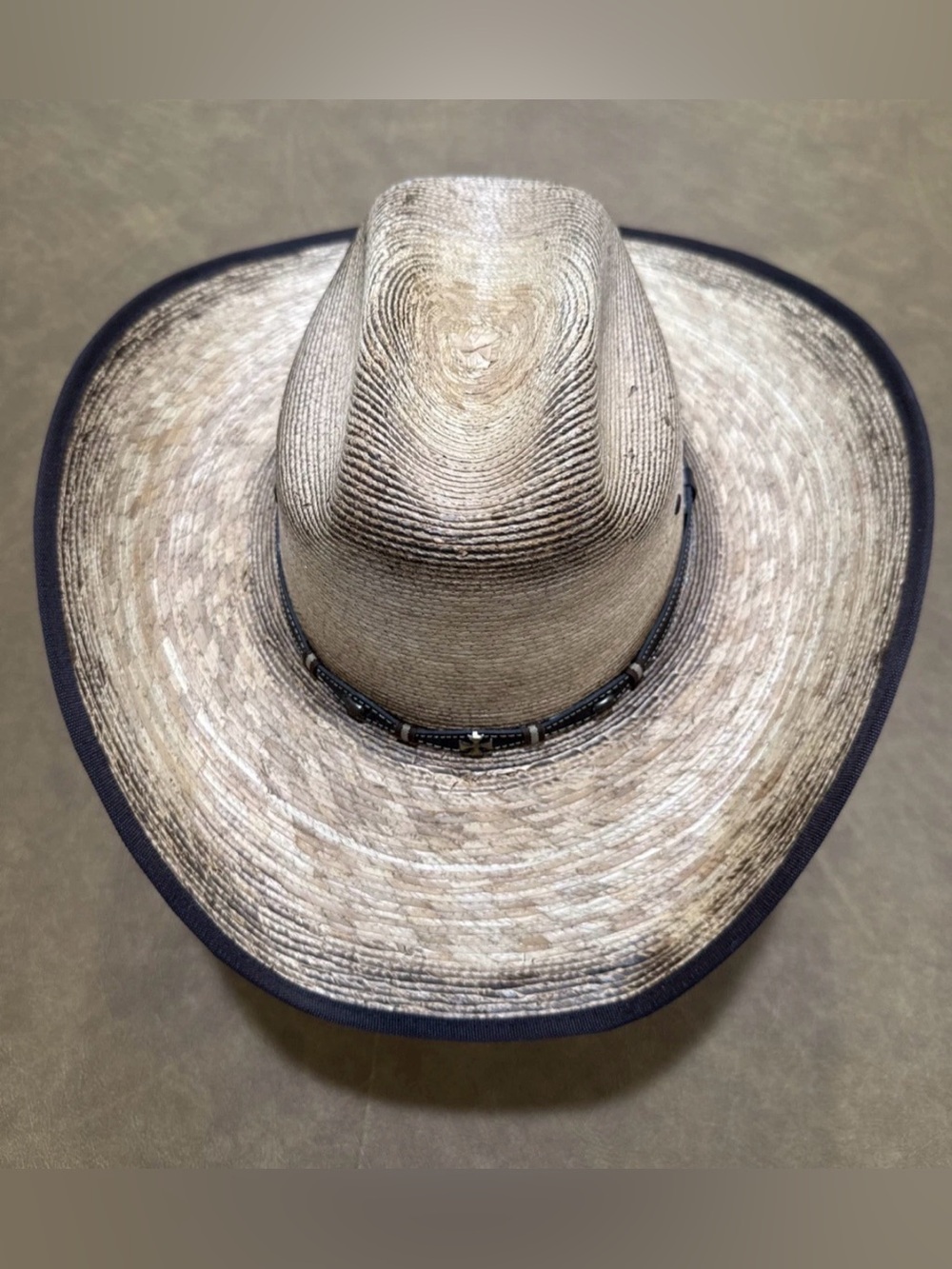 Cody James 15X Men's Size 7 1/4 Straw Cowboy Hat Tan/Brown Embellished NWOT